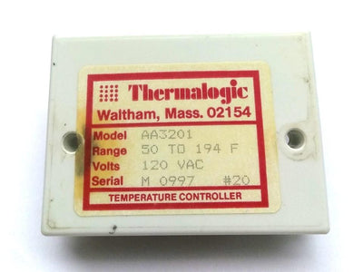 Used Thermalogic AA 3201 Temperature Controller, Temp Range: 50-194F, Voltage: 120VAC