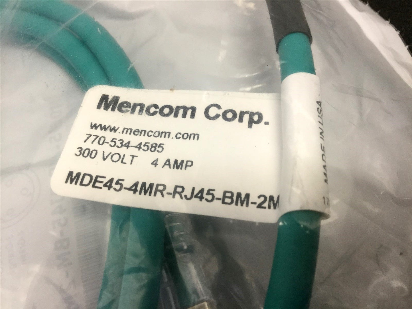 New Mencom Corporation MDE45-4MR-RJ45-BM-2M M12 Ethernet Series Sensor Cable