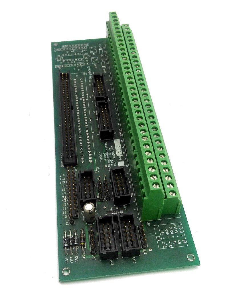 Used Delta Tau ACC8-D PMAC Terminal Block I/O Board, 64 Terminals, 60-Pin Header, 5V