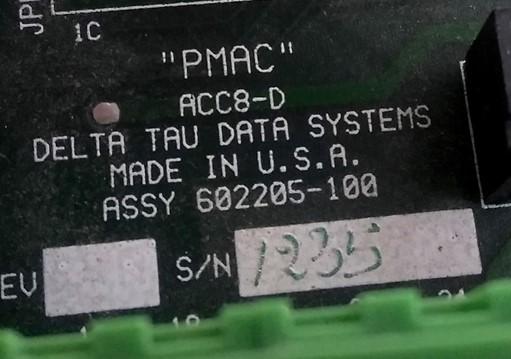 Used Delta Tau ACC8-D PMAC Terminal Block I/O Board, 64 Terminals, 60-Pin Header, 5V