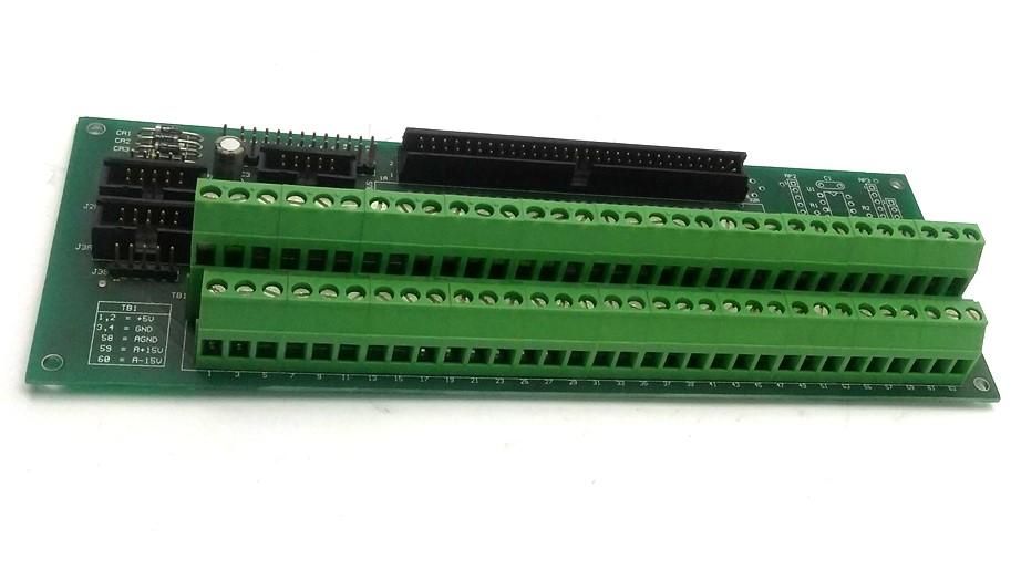 Used Delta Tau ACC8-D PMAC Terminal Block I/O Board, 64 Terminals, 60-Pin Header, 5V