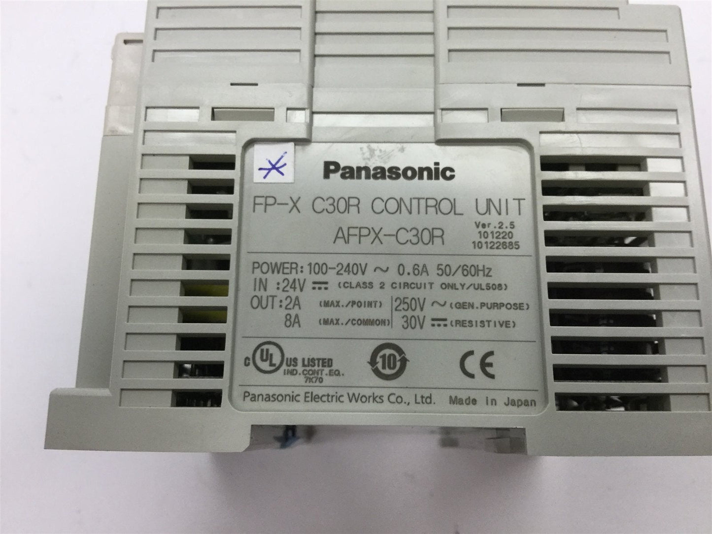 Used Panasonic AFPX-C30R Programmable Logic Controller, 16x Inputs, 14x Relay Outputs