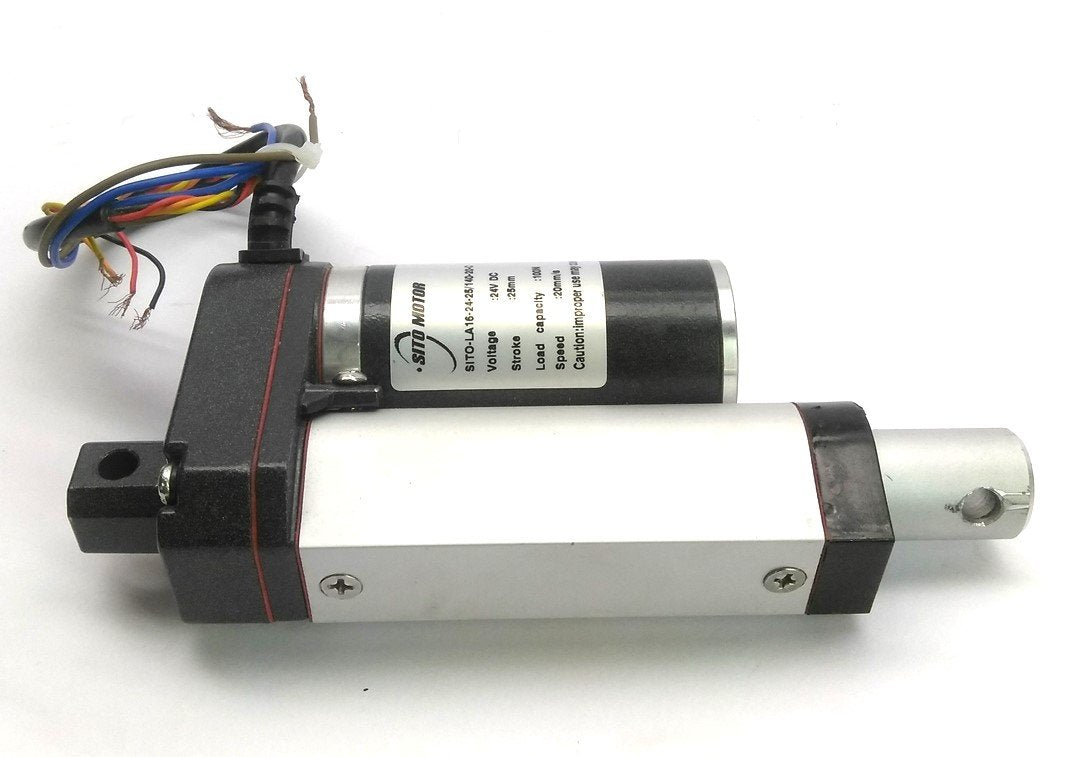 Used SITO LA16-24-25/144-20-C Linear Actuator 25mm Stroke 20mm/s Speed 100N Load 24V