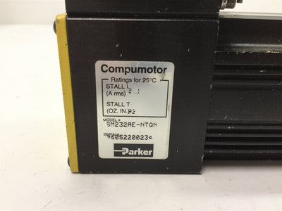 Used Parker SM232AE-NTQN Compumotor Servo Motor, 340V 2.1 Amps, Torque: 92oz-in