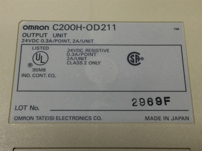 Used Lot of 4 Omron C200H-OD211 Solid State Output Unit Module, 24VDC 0.3A, 12-Point