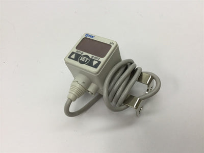 Used SMC ZSE40F-T1-22 Vacuum Switch, Pressure Range: -100 to 100kPa, Voltage 12-24VDC