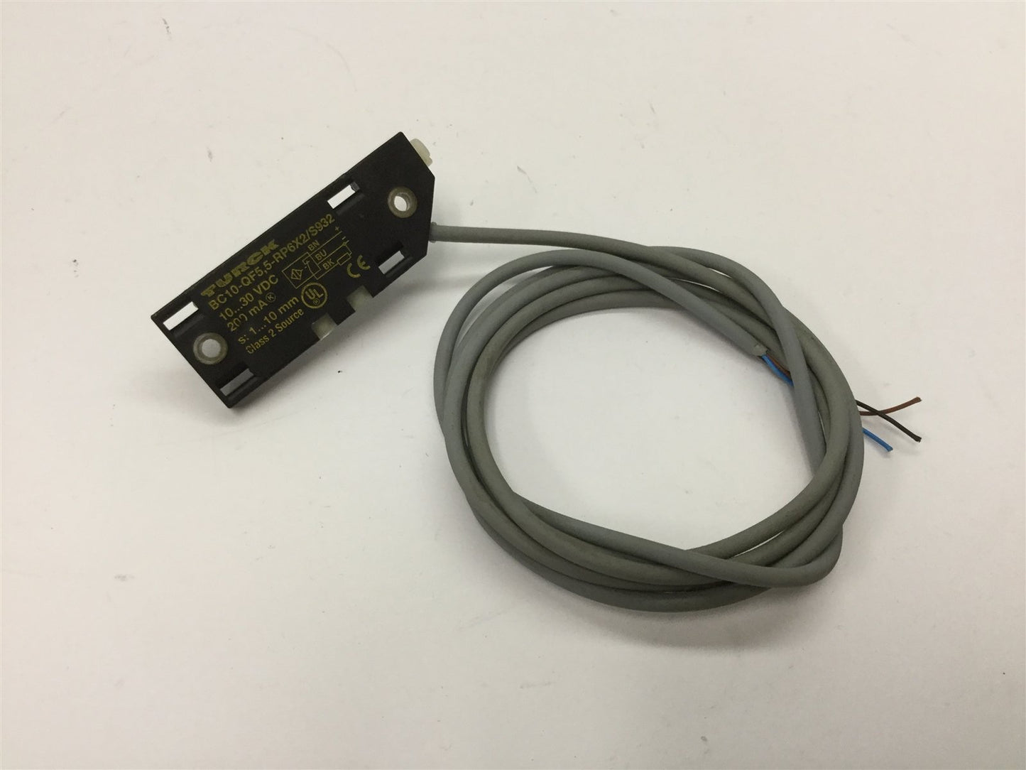 Used Turck BC10-QF5.5-RP6X2/S932 Capacitive Proximity Sensor, Sensing Range: 1-10mm