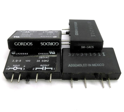 Used Lot of 4 Gordos SM-OAC5 Solid State Relay Module In: 3-8VDC Out: 280VAC 3A 60Hz