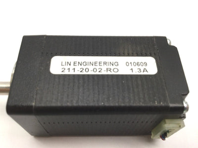 Used Lin Engineering 211-20-02-RO Stepper Motor Nema 11 Step 1.8 Deg Amperage: 1.3A