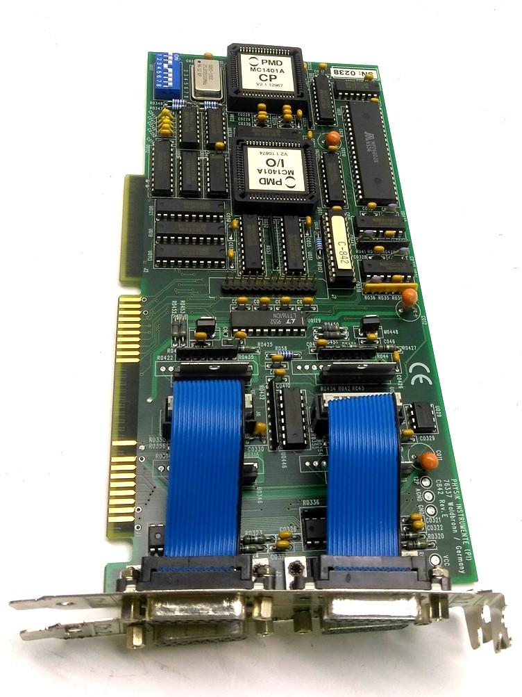 Used Physik Instrumente C842 Rev. E Servo Motor Controller Card 4 Channel 4x 15-Pin