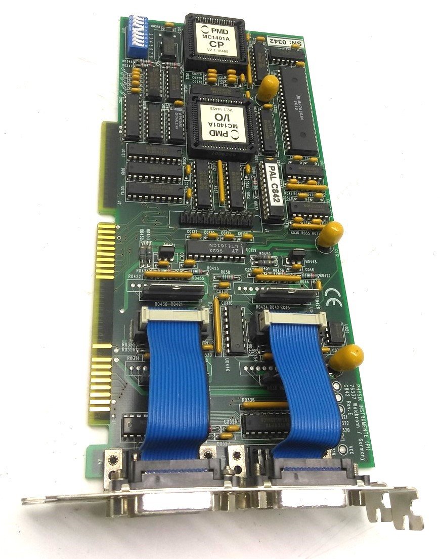 Used Physik Instrumente C842 Rev. E Servo Motor Controller Card 4x 15-Pin 4 Channel