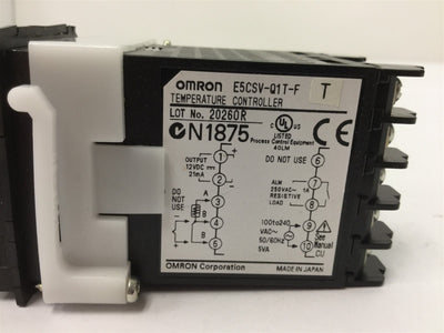 Used Omron E5CSV-Q1T-F Temperature Controller, Thermocouple Input, Supply: 100-240VAC