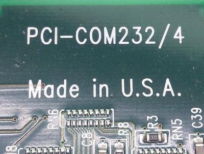 Used MC PCI-COM232/4 Serial Communication Card PCI, 4x RS-232 9-Pin D-Sub w/ Cable