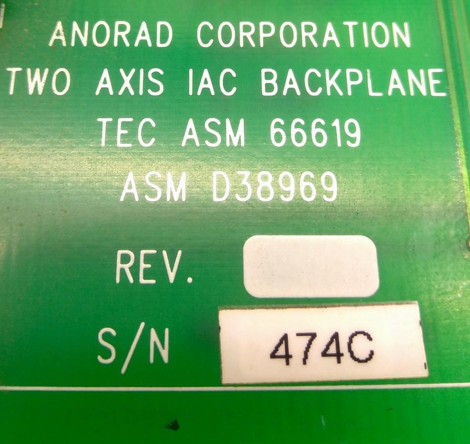 Used Anorad Corporation D38969 Two Axis IAC Backplane