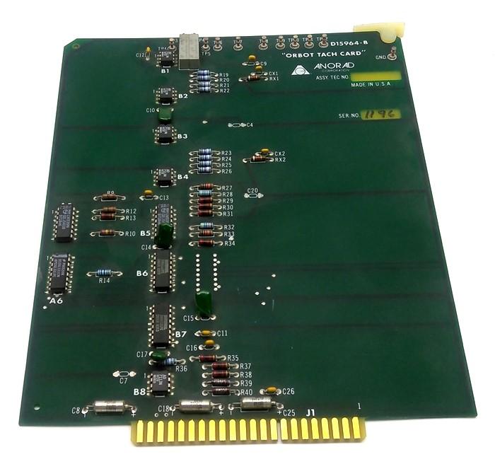 Used Anorad D15964-B Orbot Tach Card, 22 Finger Connector