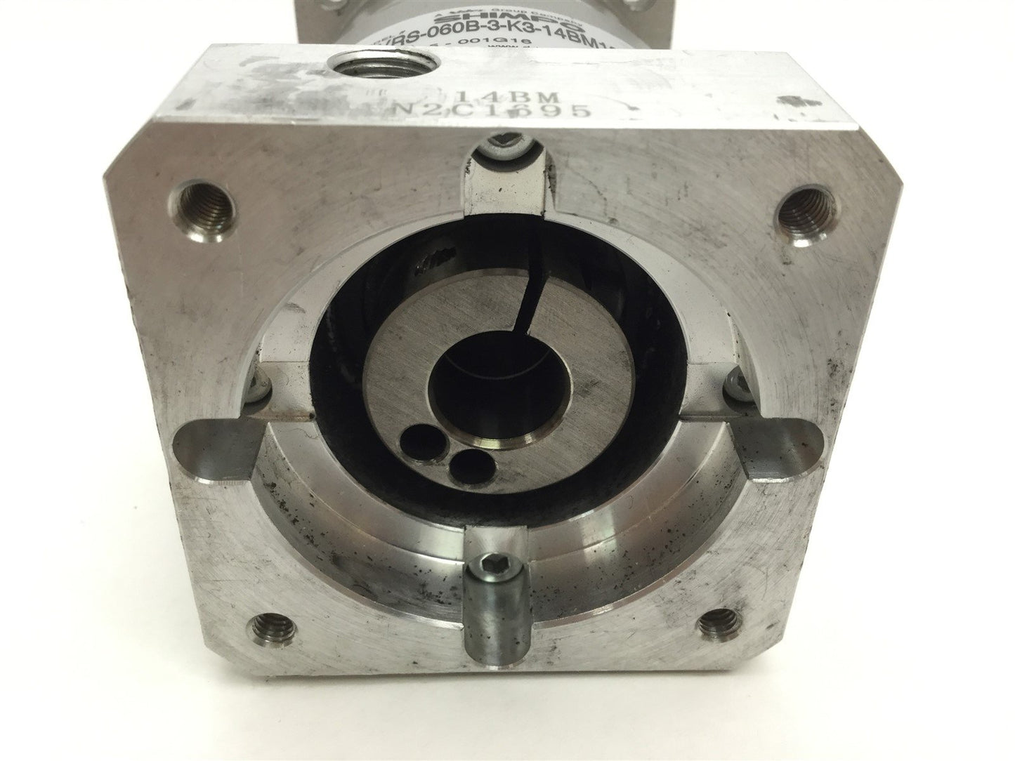 Used Shimpo VRS-060B-3-K3-14BM12 Gearhead Reducer Ratio 3:1 Shaft: 6.3" Coupling 5.5"