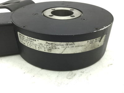 Used Accu-Coder 755-B-S-0120-Q-OC-D-K-A-N-N Thru-Bore Incremental Encoder, Shaft: 1"