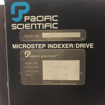 Used Pacific Scientific 5445 Indexer/Drive 500k Pulses/Sec 25K Steps 120VAC *Damage*