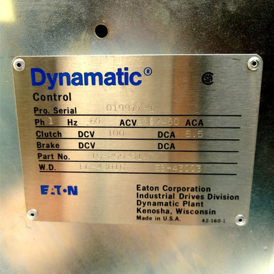 New Other Eaton 15-255-3147 Dynamatic DC Motor Controller, Out: 100VDC 5.5A In: 230/460VAC