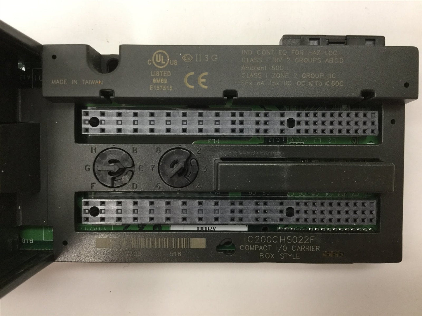 Used GE Fanuc IC200MDL741E Positive Logic Output Module, With IC200CHS022C Carrier