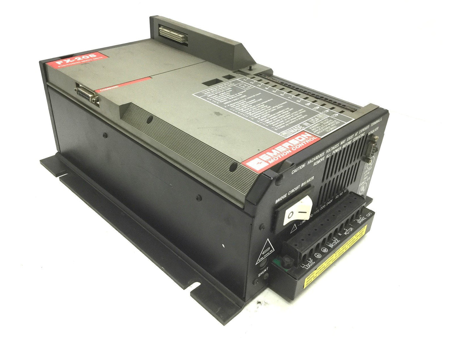 Used Emerson FX-208 Positioning Servo Drive, Input: 240VAC 60Hz, Output: 240V 16KHz