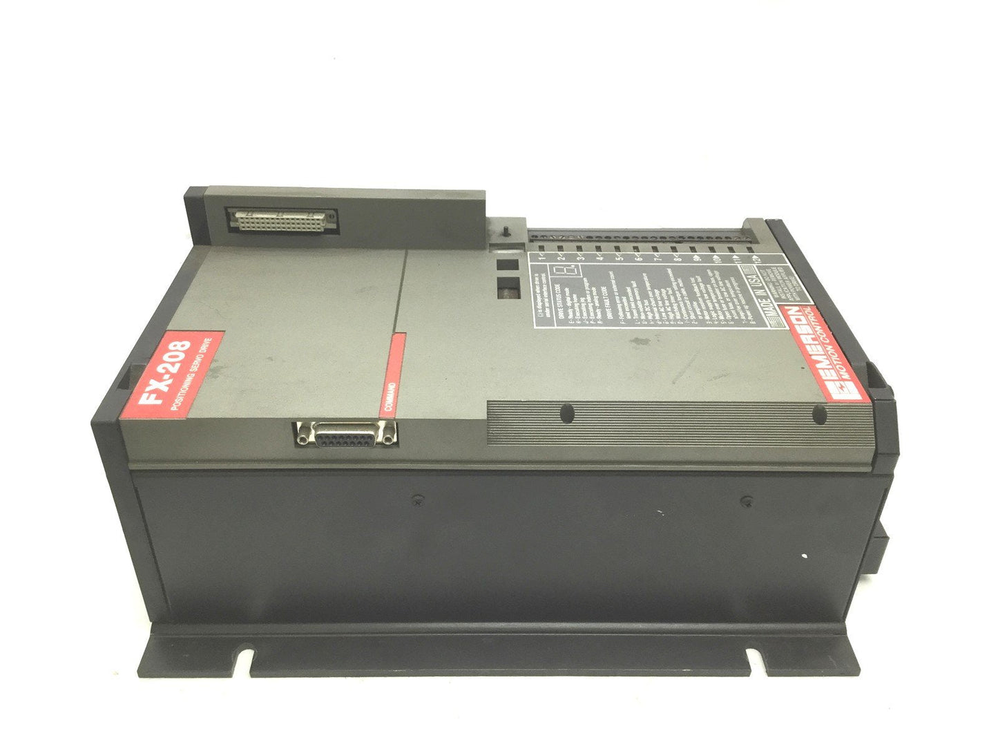 Used Emerson FX-208 Positioning Servo Drive, Input: 240VAC 60Hz, Output: 240V 16KHz