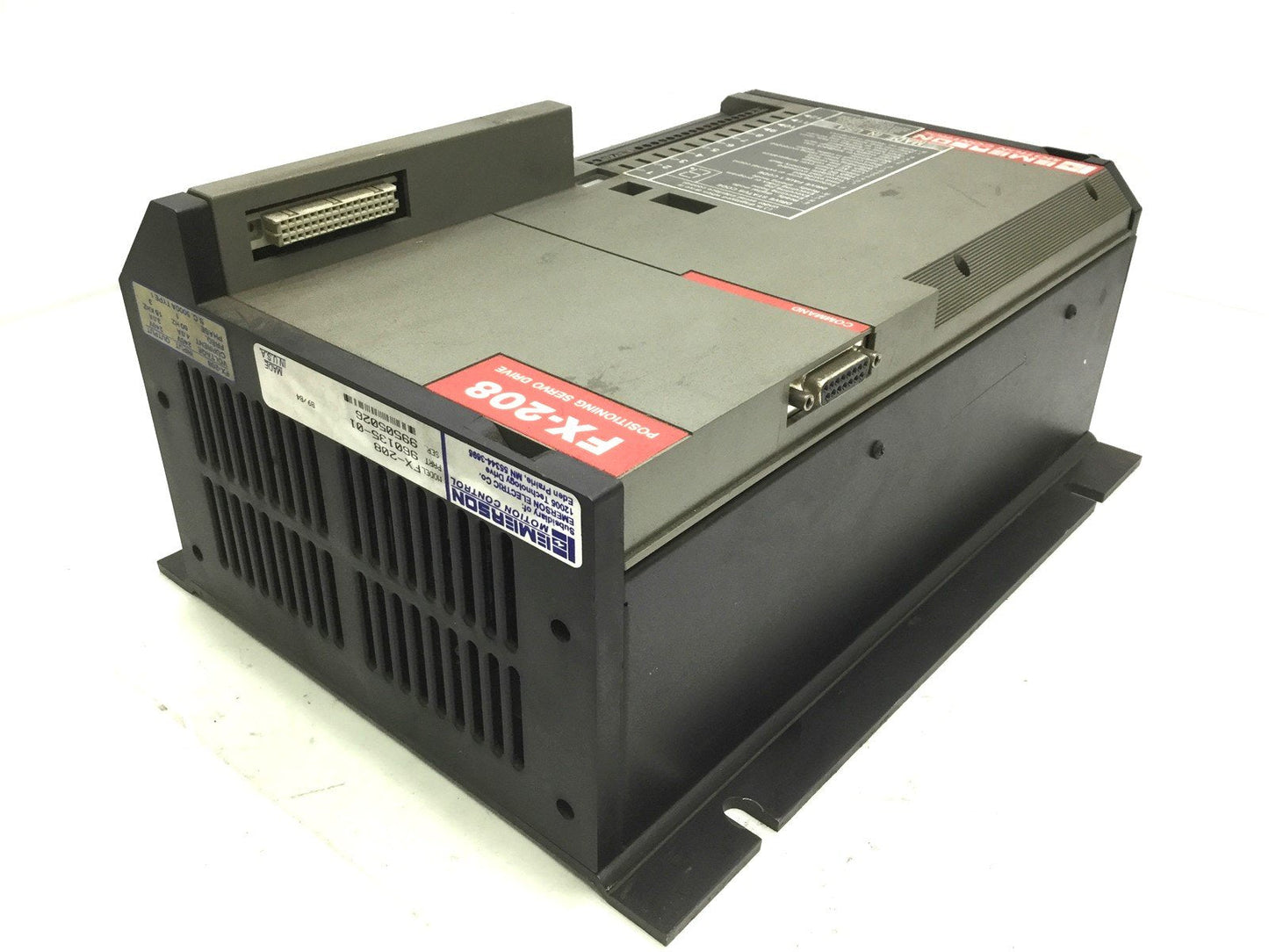 Used Emerson FX-208 Positioning Servo Drive, Input: 240VAC 60Hz, Output: 240V 16KHz