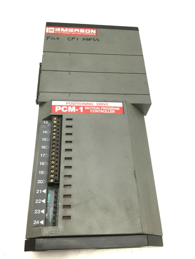 Used Emerson PCM-1 Positioning Drive Motion Program Controller Rev T.2