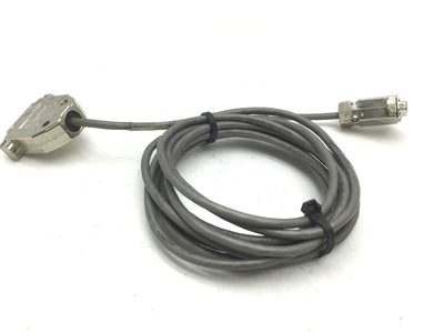 Used Fanuc HMI-CAB-C52/F HMI Display Cable, Length: 11', DB9 Female to DB25 Male