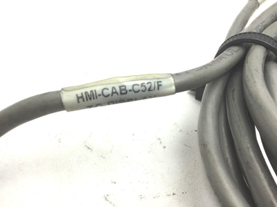 Used Fanuc HMI-CAB-C52/F HMI Display Cable, Length: 11', DB9 Female to DB25 Male