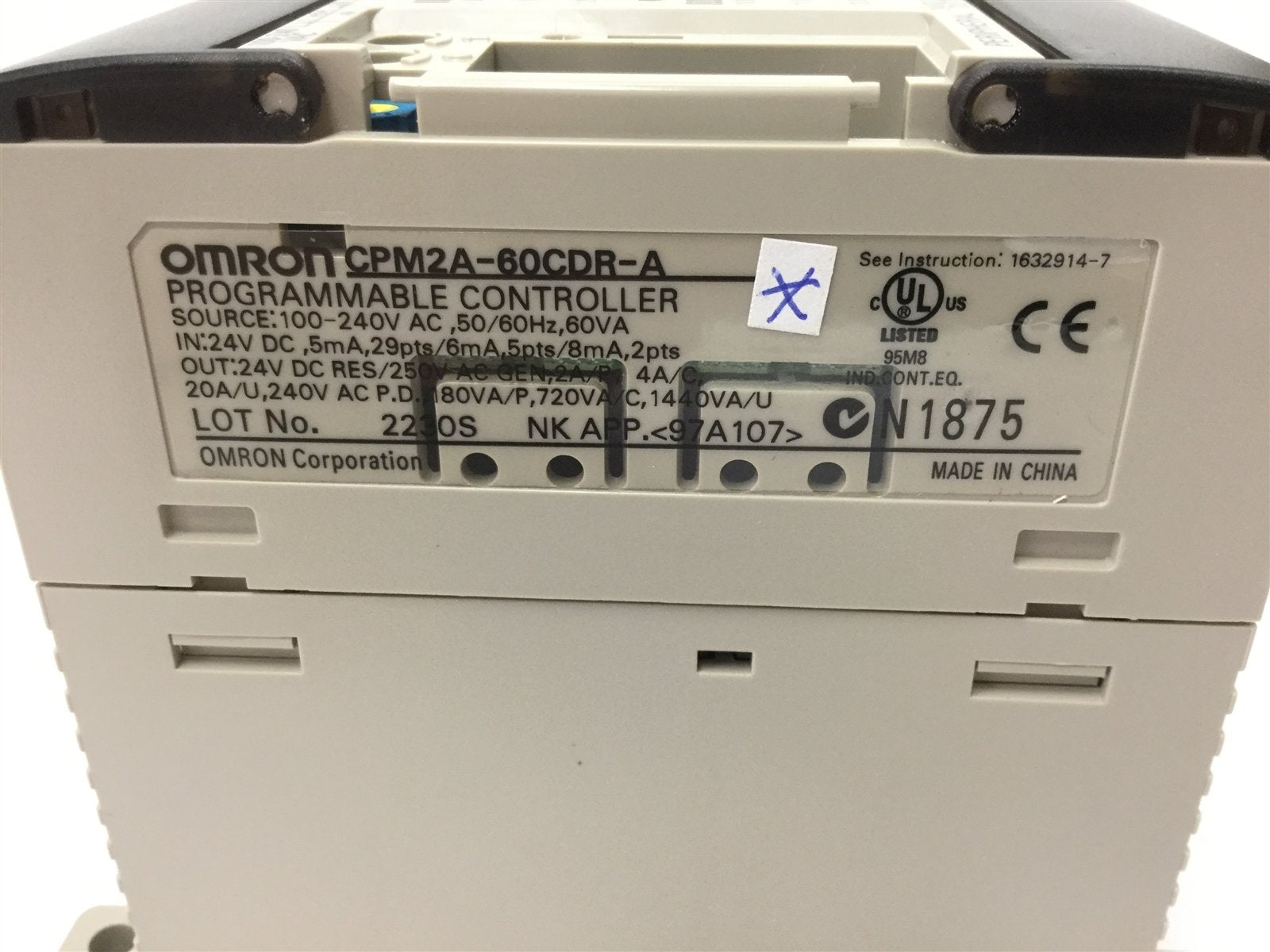 Omron CPM2A-60CDR-A Sysmac Programmable Controller, 36x Inputs, 24x Ou –  Next Day Automation