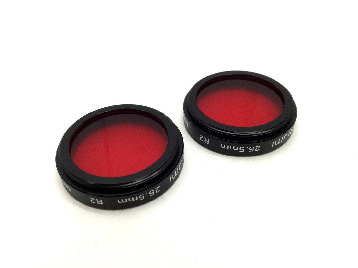 Used Lot of 2 Marumi R2 Red Filters, Size 25.5mm P=0.5