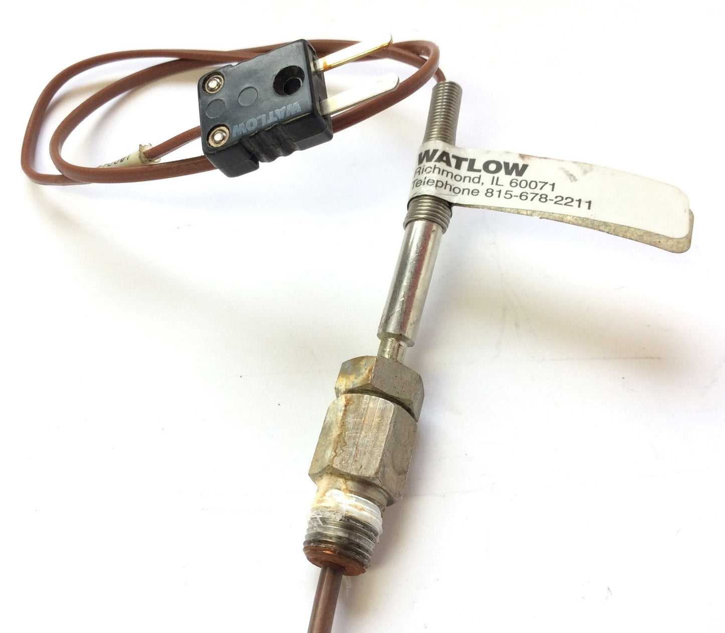 Used Watlow AFGD0TF060UJ030 Thermocouple Stainless Steel Type J, 6", 1/8" Dia, 1200øC