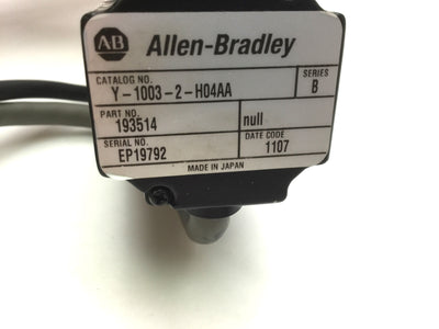 Used Allen Bradley Y-1003-2-H04AA Servo Motor, Shaft: 8mm, Series B, 5000 RPM 230V