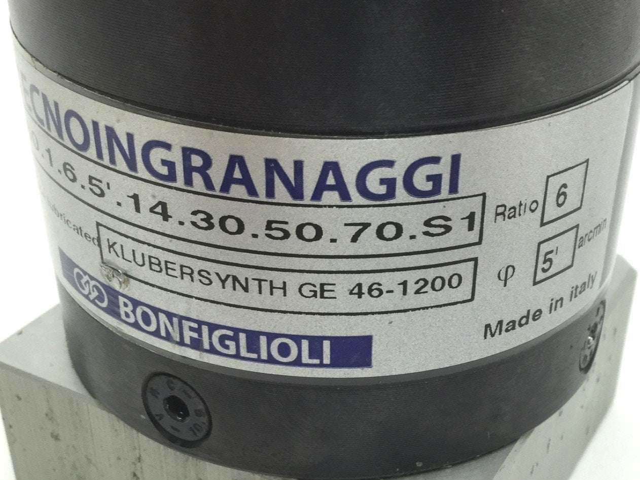 Used Bonfiglioli TR 060.1.6.5'.14.30.50.70.S1 Precision Planetary Gearbox, Ratio 6:1