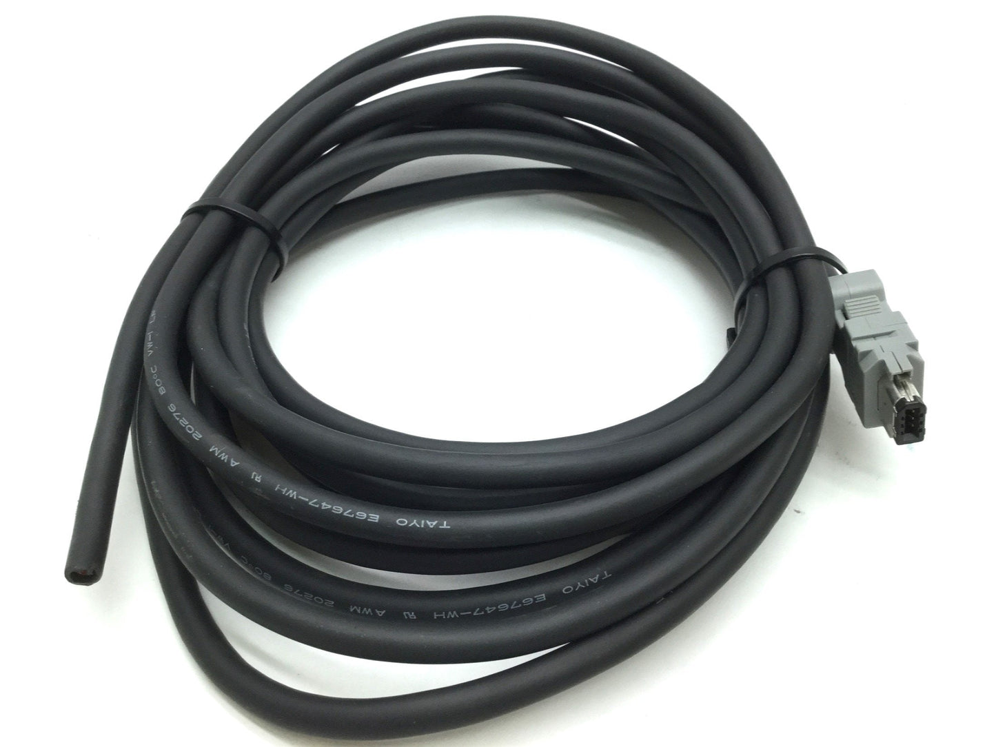 Used Yaskawa A11CE-05 Rev 6 Encoder Cable, Length: 16', Shielded, 17-Pin Flying Leads