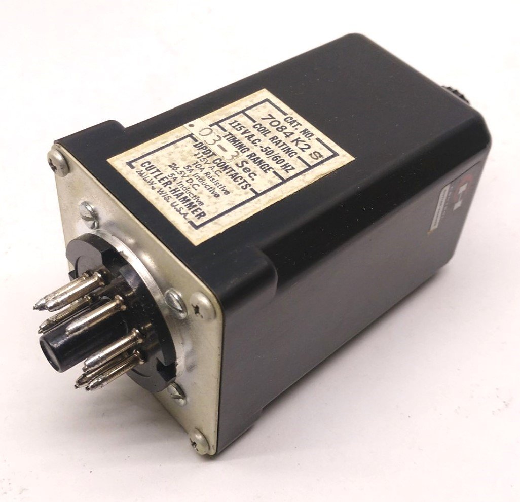 New Other Cutler Hammer 7084K2S DPDT Contact Relay .03-3 Seconds, 115VAC 50-60Hz, 10A Max