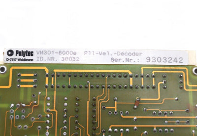 Used Polytec VM301-6000e Laser Vibrometer PLL Velocity Decoder Board, OVD-01