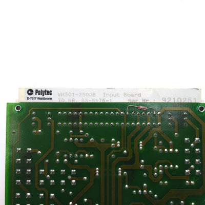 Used Polytec VM301-2500b Laser Vibrometer Input Board, DIN Type Connector