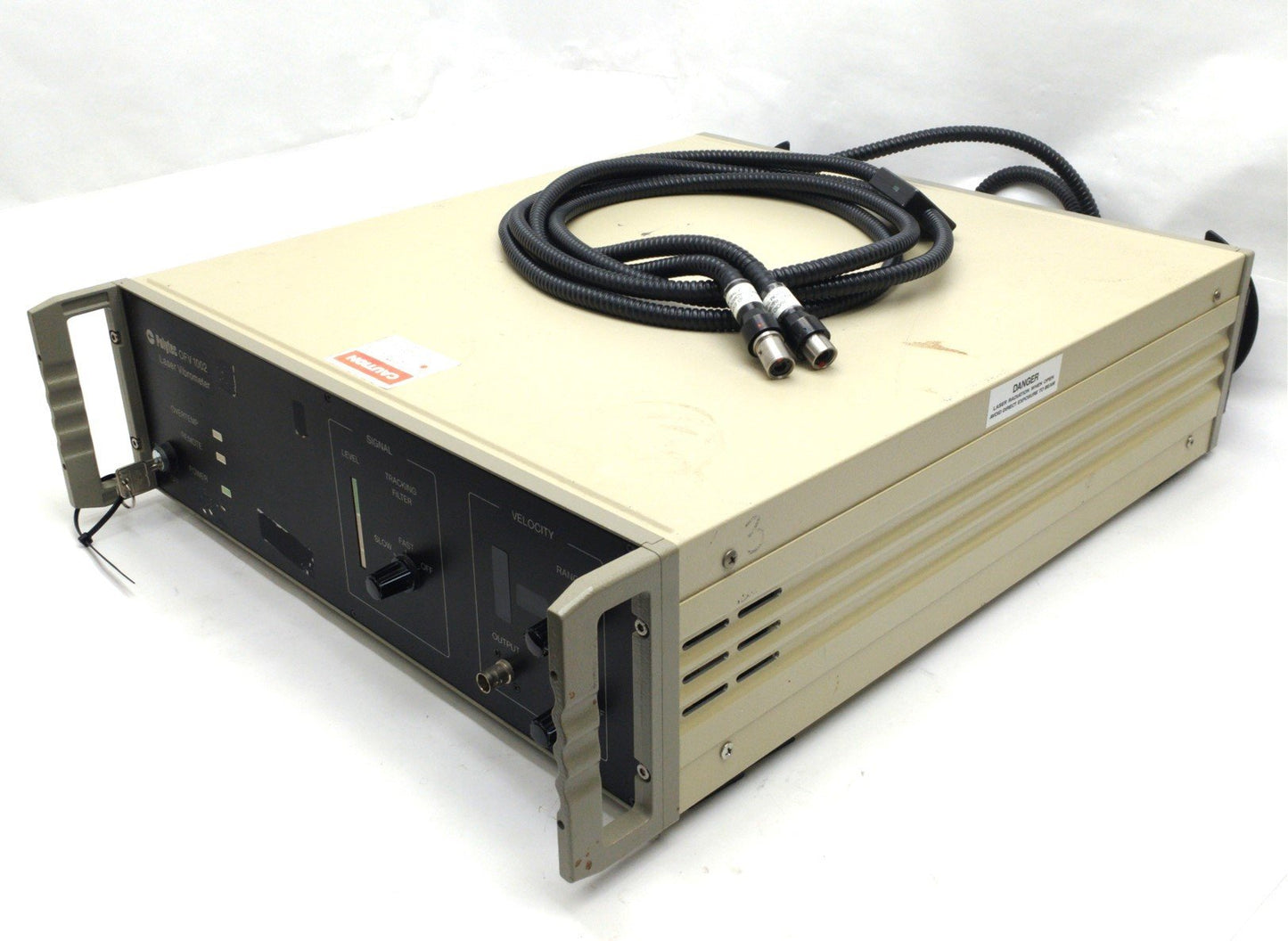 Used Polytec OFV-1002 Laser Vibrometer Controller, x2 Laser Outputs, 5-1000mm/s/v