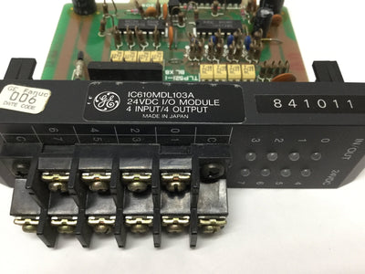 Used GE Fanuc IC610MDL103A Series One PLC I/O 4-Point Input/ 4 Output Module 24VDC