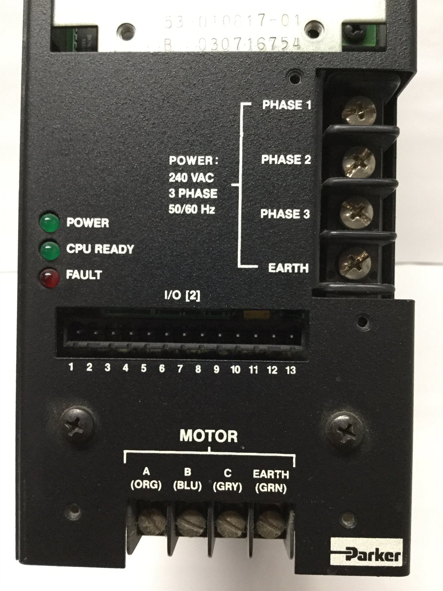 Used Parker ZX605-240V-25 Brushless DC Servo Motor Drive Indexer Position Controller