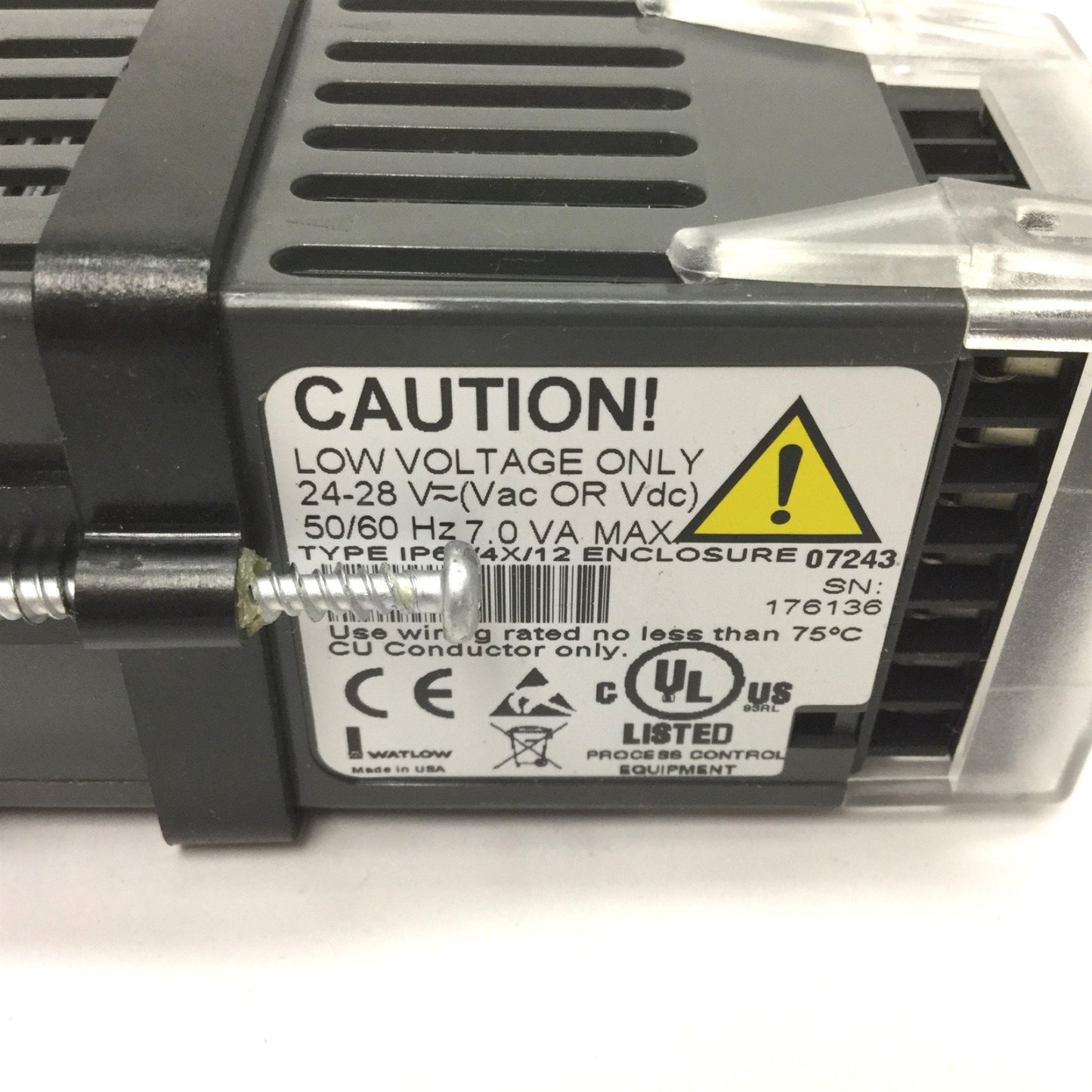 Used Watlow 96B1-CDDM-00RR Temperature Controller, Supply: 24-28VAC/DC 50/60Hz 7VA