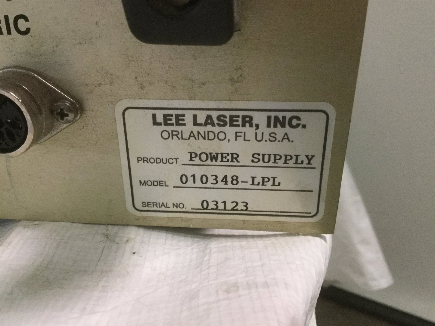 Used Lee Laser 010348-LPL Power Supply PWM Laser Control 220VAC 60Hz 1-Phase 40A -4