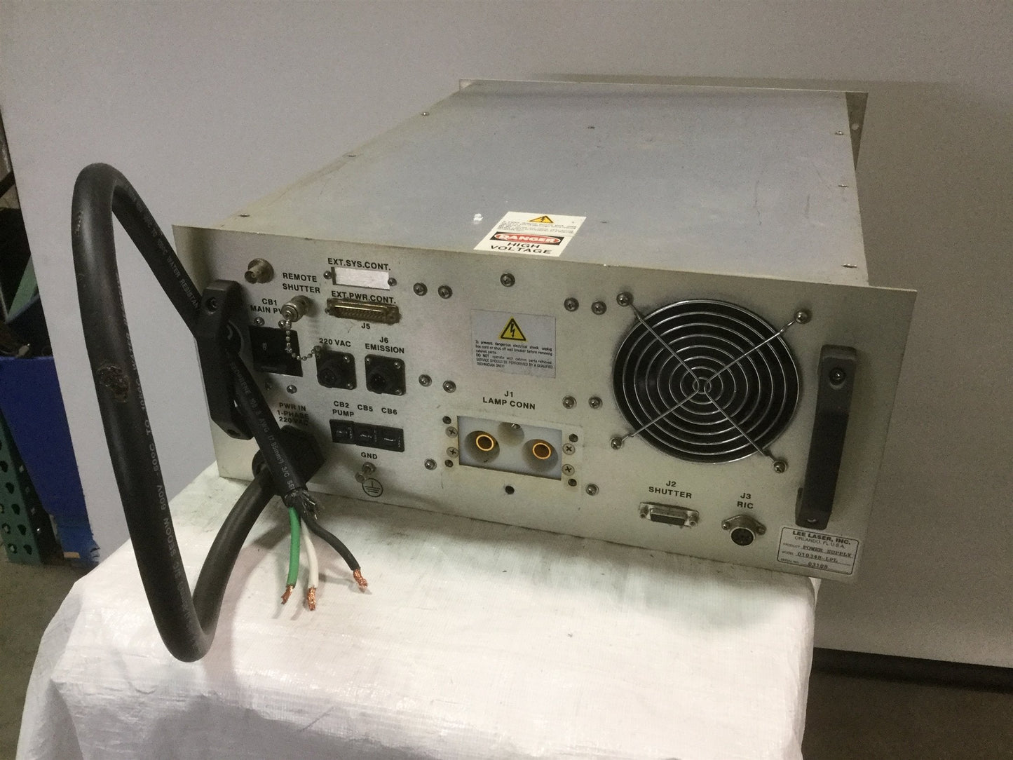 Used Lee Laser 010348-LPL Power Supply PWM Laser Control 220VAC 60Hz 1-Phase 40A -5