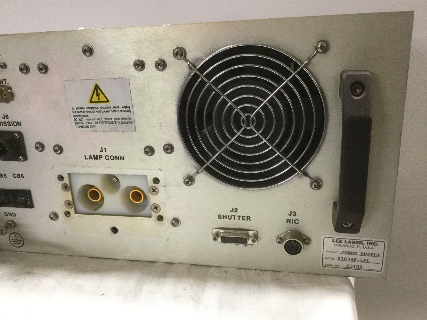 Used Lee Laser 010348-LPL Power Supply PWM Laser Control 220VAC 60Hz 1-Phase 40A -5