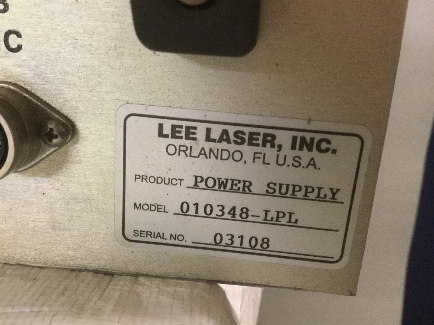 Used Lee Laser 010348-LPL Power Supply PWM Laser Control 220VAC 60Hz 1-Phase 40A -5