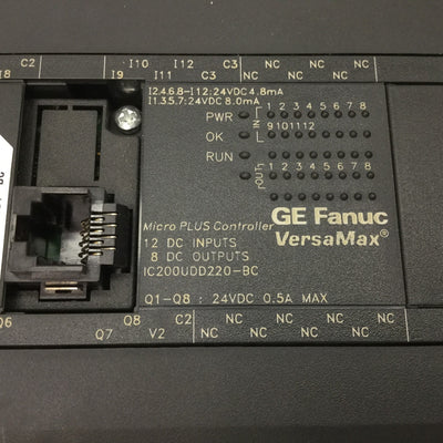 Used GE Fanuc IC200UDD220-BC Micro PLUS Controller W/ IC200UEM001-BC Ethernet Module