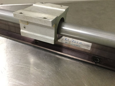 Used Lintech Shaft Assembly Linear Guide With 1 Pillow Block, L: 29.75", D:1"