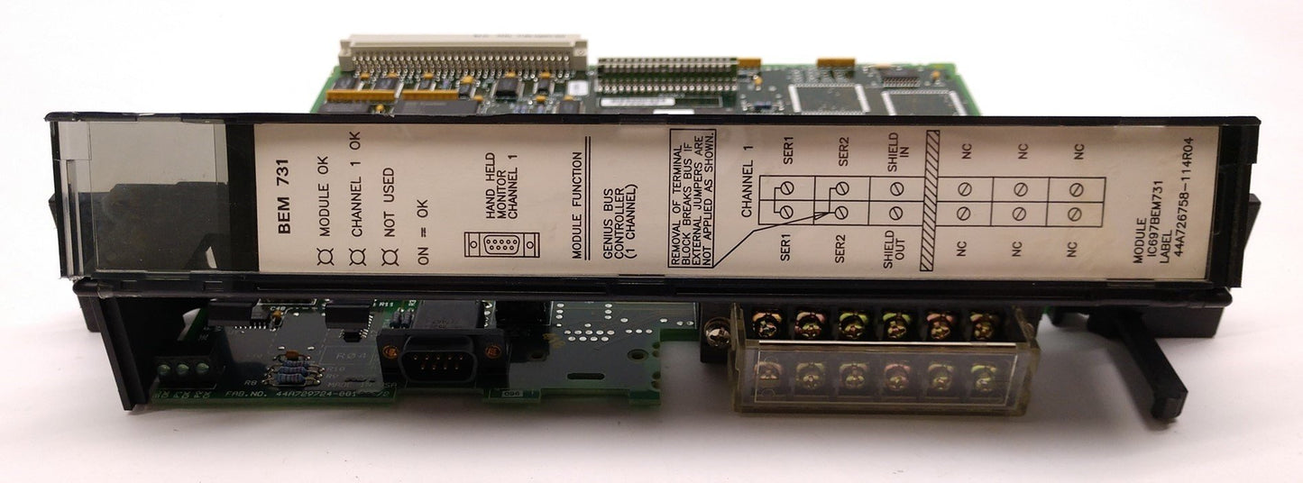 Used GE Fanuc IC697BEM731R Series 90-70 Genius Bus Controller Module 1-Channel